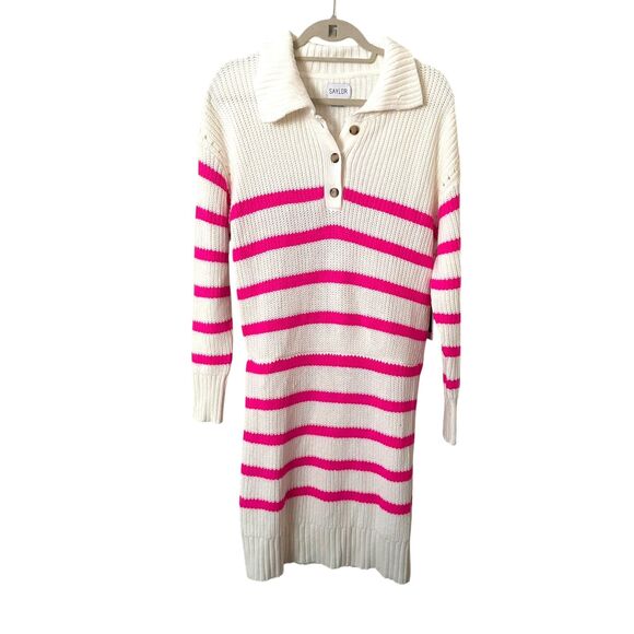 SAYLOR Brynda Striped Sweater Mini Dress NWT Large - Picture 2 of 7